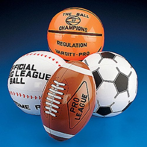 Inflatable Sport Ball Assortment (12 pc), * 12 Assorted Sports Balls