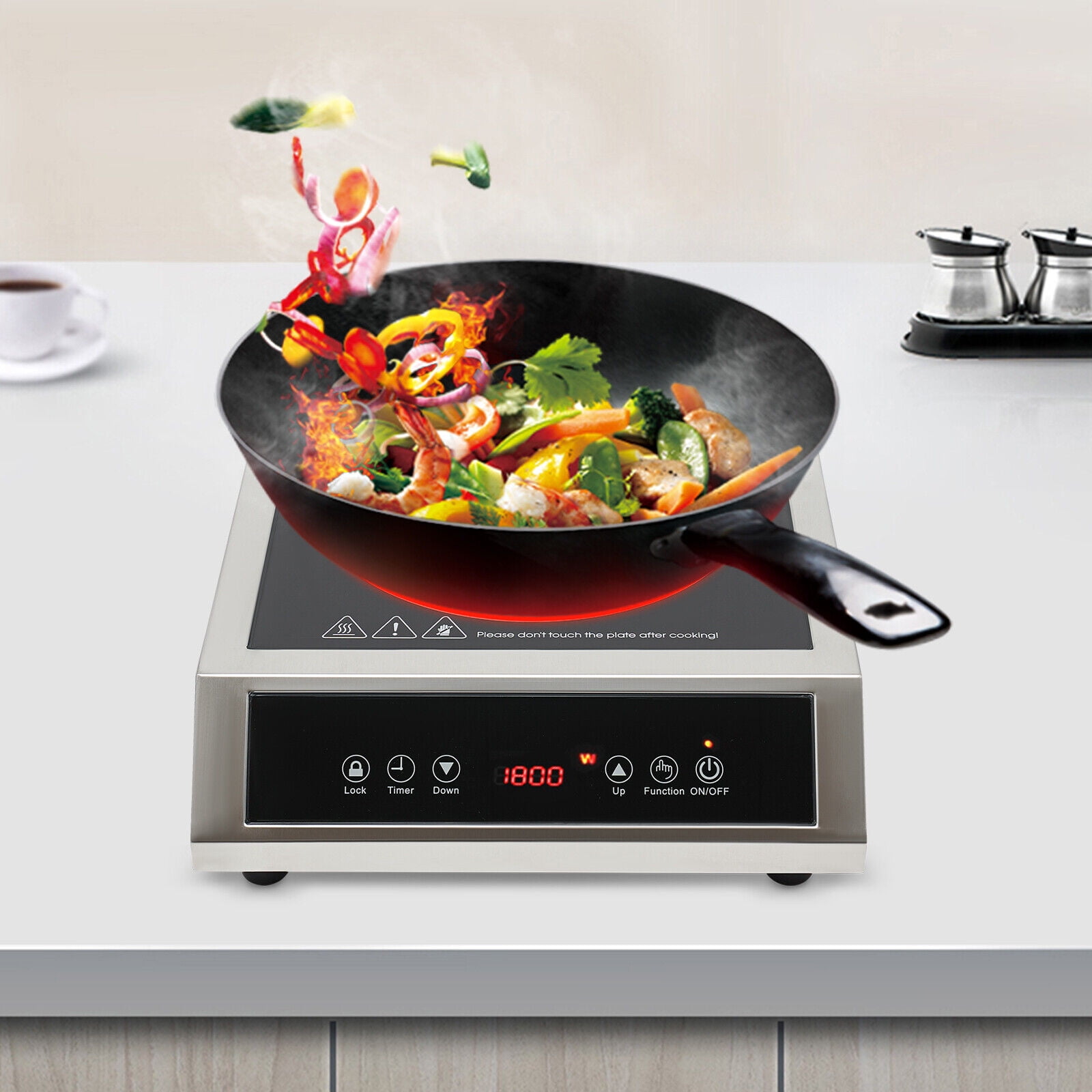 200-1800W Intelligent Induction Cooktop,Countertop Cooker Burner Stove Hot Plate