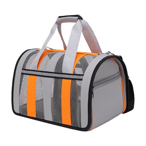 Bolso de viaje para gatos al aire libre Bolso plegable para mascotas Bolso de viaje para mascotas (Gris claro M) Ehuebsd Libre de BPA