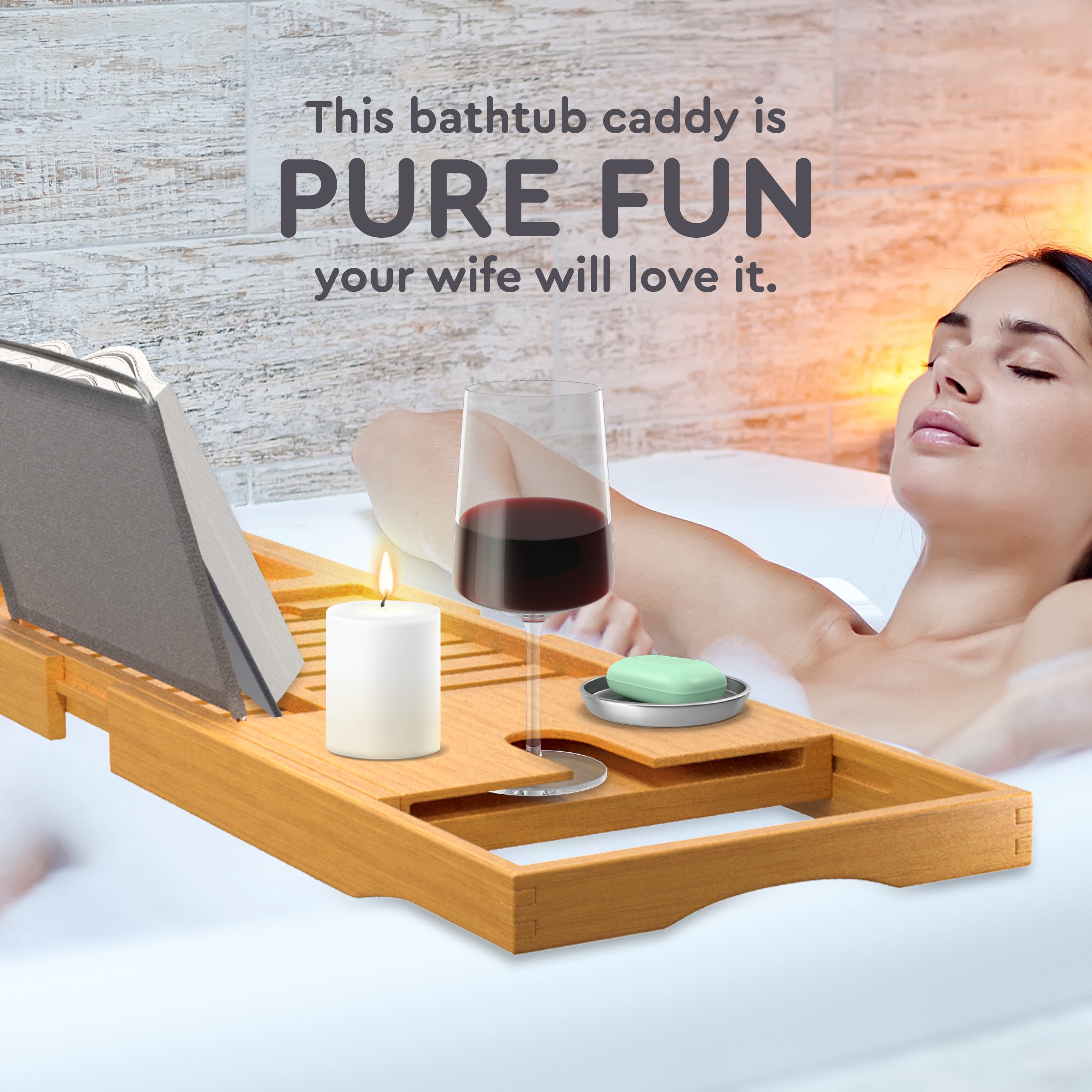 Bamboo Bath Caddy | Girl on the Go Wellness Spa