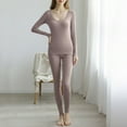 thumbnail image 6 of SELONE Womens Thermal Underwear Sets Winter Seamless Tight Crewneck Long Sleeve Tops Warm Elastic Waist Pants, 6 of 9