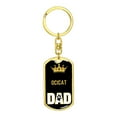 thumbnail image 4 of Ocicat Cat Dad King Keychain Stainless Steel or 18k Gold, 4 of 10