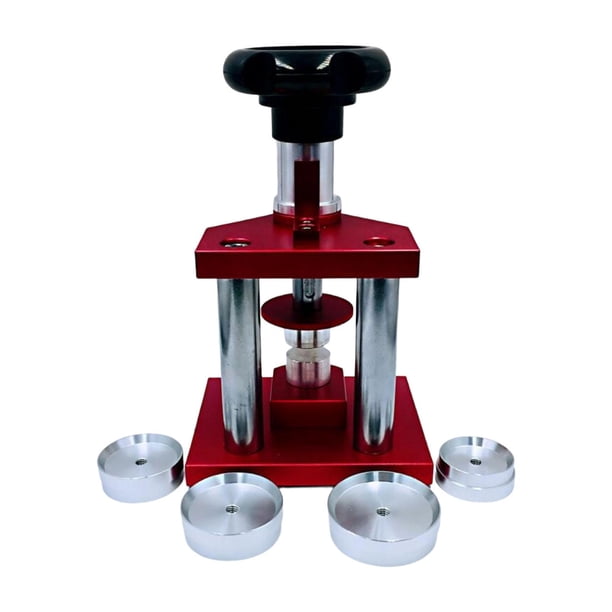 Juego de herramientas para prensar relojes, herramienta de reparación de relojes de pulsera, máquina profesional para cerrar tapas traseras y reparar 4 matrices