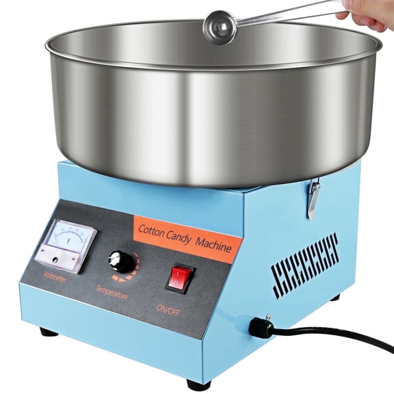 Commercial Cotton Candy Machine - 1000W Electric Cotton Candy Maker with 3500RPM Motor, Stainless Steel Bowl, Perfect for Home, Parties, Carnivals & Events (Blue)
