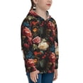 thumbnail image 3 of Fotbe Rose Flowers Pattern Youth Pullover Hooded Sweatshirt, Boys Hoodie, Kangaroo Pocket Hoodie for Kids Girls -Large, 3 of 6