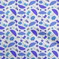 thumbnail image 1 of oneOone Cotton Flex Royal Blue Fabric Autumn Sewing Material Print Fabric By The Yard 40 Inch Wide, 1 of 4