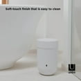 Umbra 1.6 gal Touch Plastic Swing Top Lid Bathroom Trash Can, White