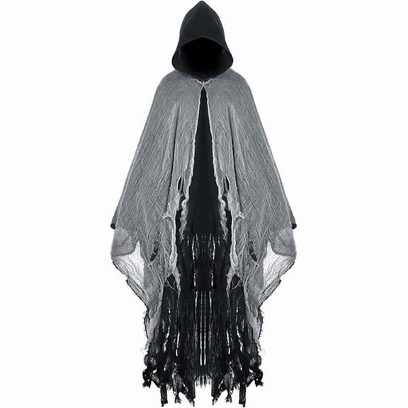 JAJAHO Kids Halloween Cape Distressed Hooded Gothic Cloak For Boys And Girls Halloween Party Outfit