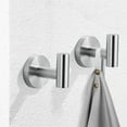 thumbnail image 2 of WOWOW Bathroom Hardware Hook Brushed Nciklel Set Of 2, 2 of 5