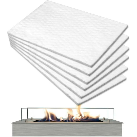LUU-6 Pack Tabletop Fire Pit Ceramic Wool for Tabletop Firepit Bowl to Extend Burn Time,Firepit Ceramic Fiber Insulation Cotton Core for Table Top Firepit Ethanol Tabletop Fireplace_SAI