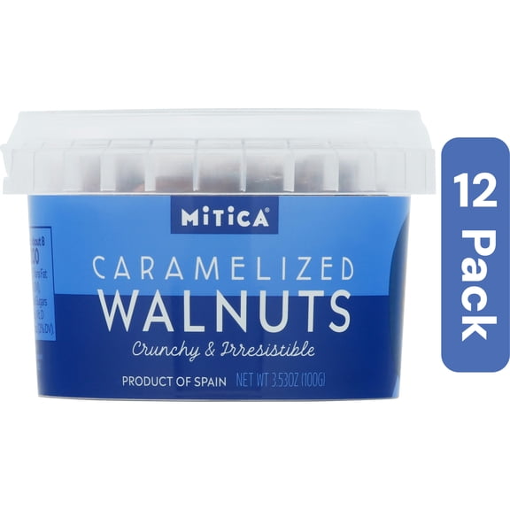 Mitica Caramelized Walnuts Minitub (Pack of 12)