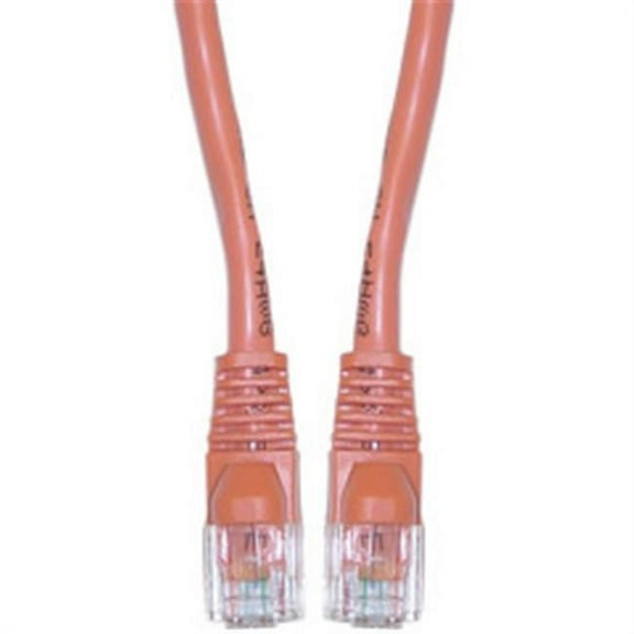CableWholesale  Cat5e Orange Ethernet Patch Cable  Snagless Molded Boot  25 foot