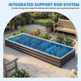 thumbnail image 5 of Dextrus 12x4x1ft Galvanized Metal Raised Garden Bed with Gloves, Stakes & Support Rod for Outdoor Vegetables Flowers, Black, 5 of 6