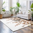 thumbnail image 3 of Area Rugs 3'x5', Orange Brown Eucalyptus Carpet Runner Indoor Outdoor Rugs Home Decor Aesthetic, Watercolor Spring Weeping Botanical Non Slip Mats Washable Accent Rug for Living Room Bedroom, 3 of 8