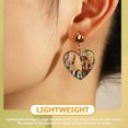 thumbnail image 6 of ifundom Leopard Print and Heart Shape Earrings, Multi-Color Alloy Jewelry, Beach Festival Accessories, 1 Pair, 6 of 6