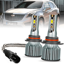 For GMC Acadia 2013-2019 LED Headlights 9012/HIR2 High/Low Beam Bulb Kit 2Pcs