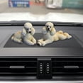 thumbnail image 3 of 2 piezas de escultura creativa para perros Soledad Estatua de caniche de resina Beige, 3 of 7