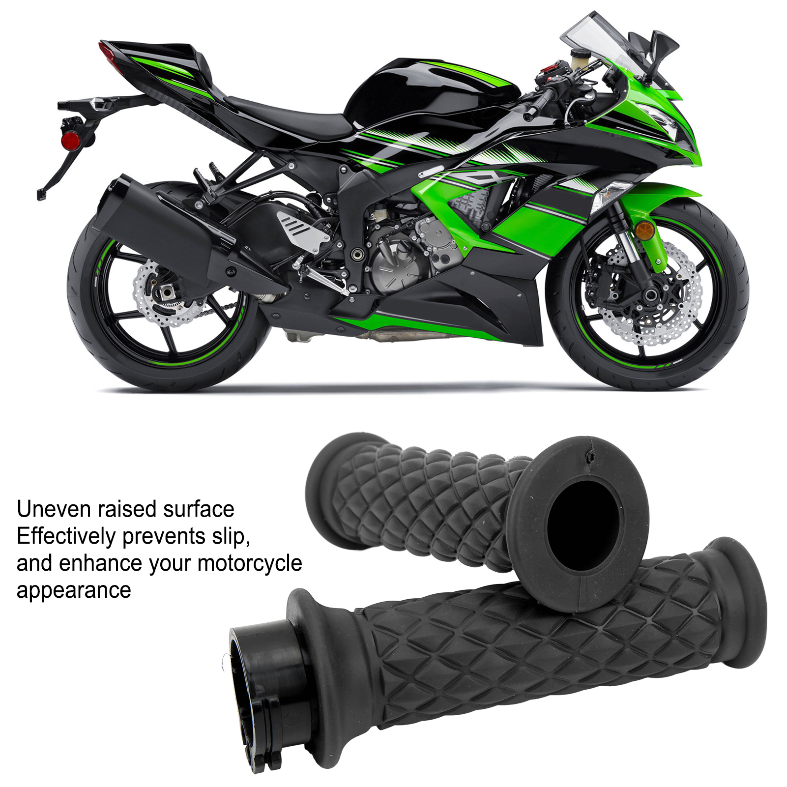Paire De Poignées D'accélérateur Moto 25 Mm - Silicone Antidérapant - Universelle Pour CBR600RR, R6, GSXR, Ducati, Etc.