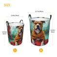 thumbnail image 4 of KLL Meditating French Bulldog Waterproof Foldable Laundry Hamper Bucket with Handles for Storage Bin,Kids Room,Home Organizer (Medium ), 4 of 7