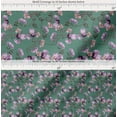 thumbnail image 2 of Soimoi Cotton Voile Fabric Leaves & Peony Floral Print Fabric by Yard 56 Inch Wide, 2 of 7