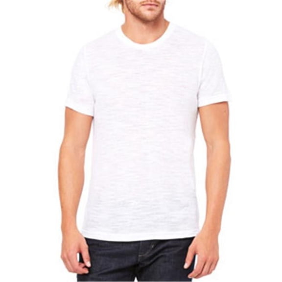Canvas 3650 Unisex Poly-Cotton Short-Sleeve T-Shirt - White Slub - Medium