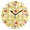 Black, variant on Yellow Plaid Christmas Duck Round Wall Clock Silent Analog Battery Operated Gold Pointer Home Decor 9.84" Diameter