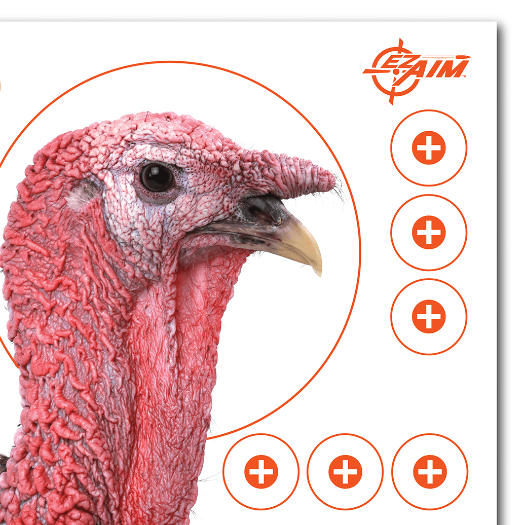 Ez Aim 4-Color Turkey Patterning Paper Targets, 12 In Square, 6-Pack, Multi-Color