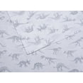 thumbnail image 4 of Your Zone Cotton Percale 220 Thread Count Sheet Set, Gray Dinosaur Print, Full, 4 of 5