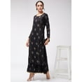thumbnail image 5 of Pannkh Women's Foil Printed And Embroidered Long Kurta, 5 of 8