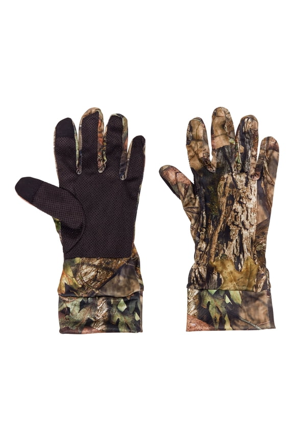 Camo Spandex Gloves with Palm Dots, Mossy Oak Break-up Country Camo