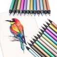 thumbnail image 4 of Lápiz de color metálico de 12 colores, 24 colores y 18 colores, lápiz de color fluorescente, lápiz para pintar a mano, bolígrafo para pintar colorido, 4 of 5