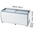 thumbnail image 3 of KFFKFF Professional Ice Cream Showcase, 20 Cu.ft Storage Freezer, Portable Transparent Lid Deep Freezer, Diner Sorbet Serving Cabinet with 12 Spacious Tube, White, 3 of 8