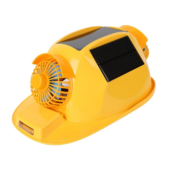 Casco con ventilador solar, casco con doble ventilador, casco de seguridad duro, suministros para sombrero, resistente y resistente NikouMX herramienta