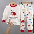 thumbnail image 2 of CAUYDY 0M 3M 6M 9M 12M Newborn Girls Pajamas Baby Clothing for Girl Soft Long Sleeved Top Elastic Pants 2 Piece Set Preemie Pjs Infant Outfits Fall Winter Sizes 6-12 Months,Red, 2 of 4