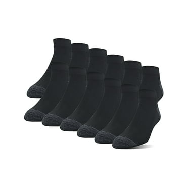 Gildan Men's Half Cushion Terry Foot Bed Ankle Socks, 12-Pack - Walmart.com