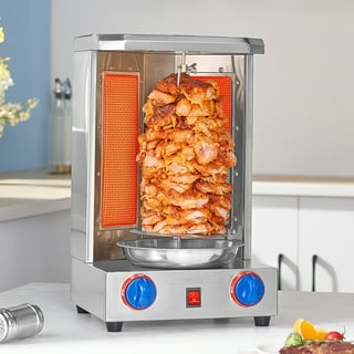 Flexzion Vertical Rotisserie Oven Grill - Countertop Shawarma Machine Kebab  Electric Cooker Rotating Oven, Stainless Steel Roaster w/Bake Ware Kebob