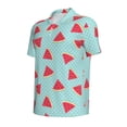 thumbnail image 3 of Daiia Watermelon Pattern Men’s Polo Shirts,Solid Deck Shirt,Classic Fit, Breathable Cotton Polo for Casual and Sport Wear-4X-Large, 3 of 9