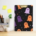thumbnail image 2 of FORMRS Acrylic Clipboard with Low Profile Clip Standard A4 Letter Size, 12.5" x 9", Halloween Orange Ghosts, 2 of 8