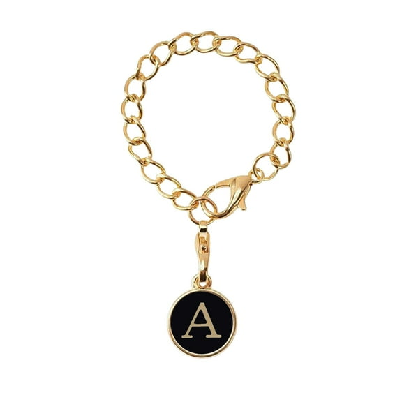 Initial Letter Charm for Cups - Circle Shape, Stainless Steel, for Tumbler Identification/Gifts