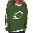 thumbnail image 2 of Football Printed Sweatshirts for Women, Crewneck Long Sleeve Loose Fit, Fall Game Day Casual Graphic Tops S-3XL, 2 of 5