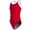 Red, variant on iSwim Essential Solid Thin Strap One Piece Swimsuit, High Cut, Unpadded (Women’s)