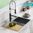 thumbnail image 3 of Kraus KPF-1603SFSMB Artec Pro Robinet de Cuisine Commercial Sans Tache 2 Fonctions avec Bec à Ressort Rétractable et Remplisseur de Pot & Acier Inoxydable & Noir Mat, 3 of 14