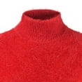 thumbnail image 5 of Lovskoo 2024 Men's Sweaters Pullover Casual Solid Round Neck Long Sleeve Slim Bottoming Knit Top Turtleneck Sweater Red, 5 of 6