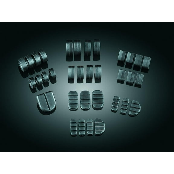 Kuryakyn 8010 Motorcycle Footpeg Components: Replacement Rubber Pads for Large ISO and Trident Pegs, Black