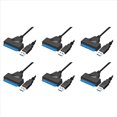 thumbnail image 1 of 6X Cable USB Adaptador 3 una USB 3.0 Cable Adaptador USB Soporte de Disco Duro Ssd Hdd de 2,5 Pulgadas, 1 of 5