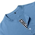 thumbnail image 5 of UVEASISHA Men Henley Long Sleeve Shirt Casual Cotton Tshirt with Pockets Loose Fit Sport Tee Shirt Sky Blue S, 5 of 8