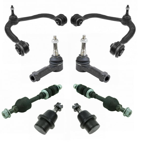 TRQ Sway Bar Link Tie Rod Ball Joint Control Arm Kit Set of 8 for F150 Truck PSA58885