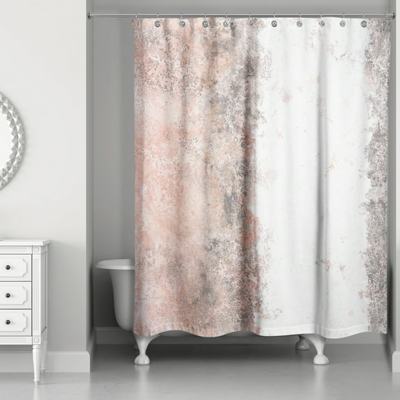 Creative Products Pink and Gray Marble Shower Curtain