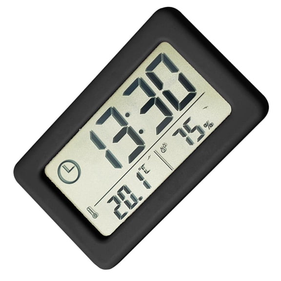 LCD Screen Clock with Integrated Temperature and Humiditys Monitors Table Decora