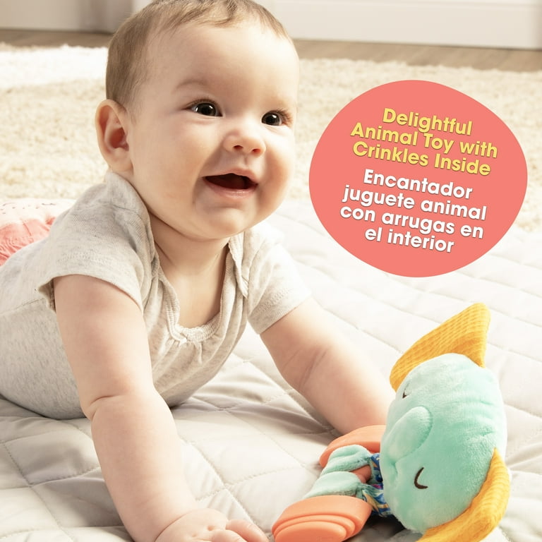 Bebe Fuerte Move & Groove Crinklie Elephant – Infant Toy for